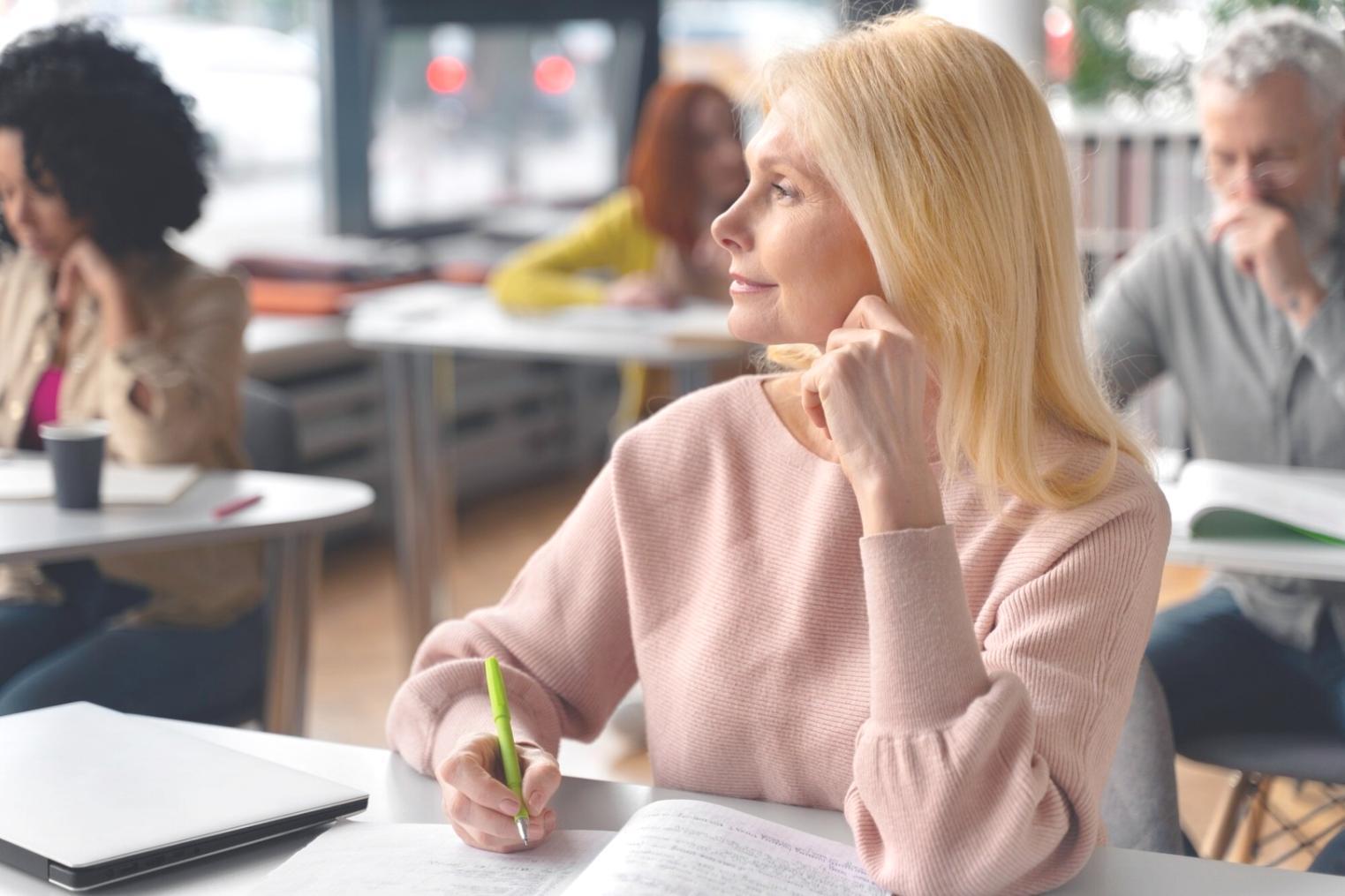 Business meeting discussing financial reports and data interpretation strategies